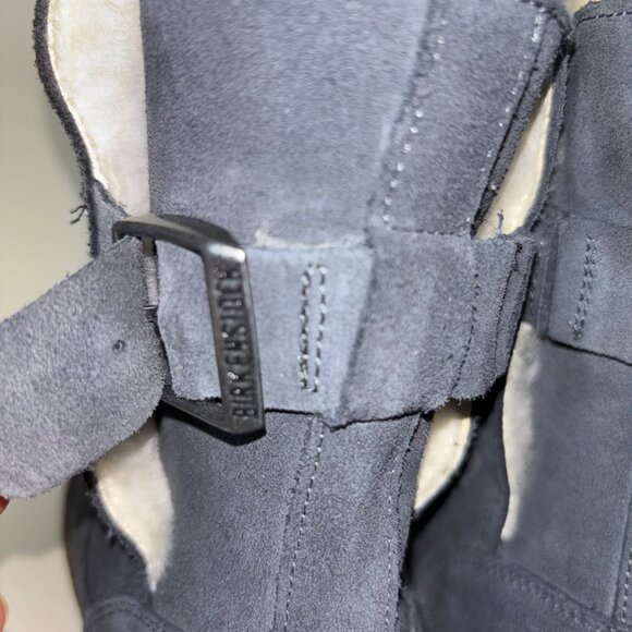 Birkenstock Women's Uppsala Shearling Boots EU 39 US 8-8.5 Grey Blue Suede - Picture 12 of 12